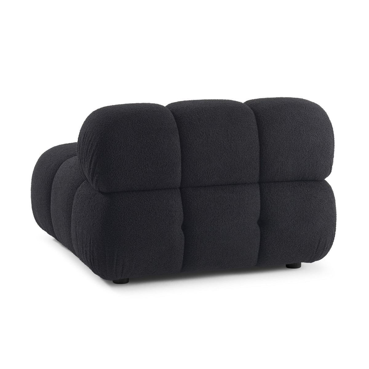 Vogue Black Performance Vegan Shearling Modular Armless Chair