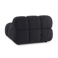 Vogue Black Performance Vegan Shearling Modular Armless Chair