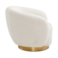 Primrose Ivory Boucle & Gold Accent Chair