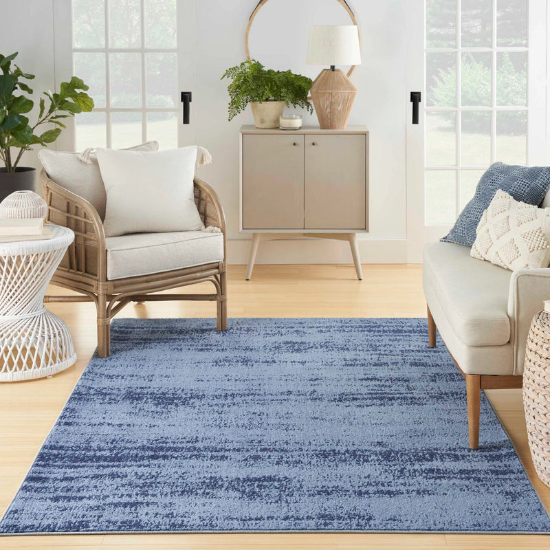 Ainslee Indoor/Outdoor Blue Denim Area Rug - Elegance Collection