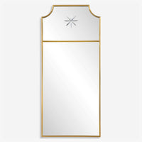 Ritz 40" Etched Medallion Gold Mirror