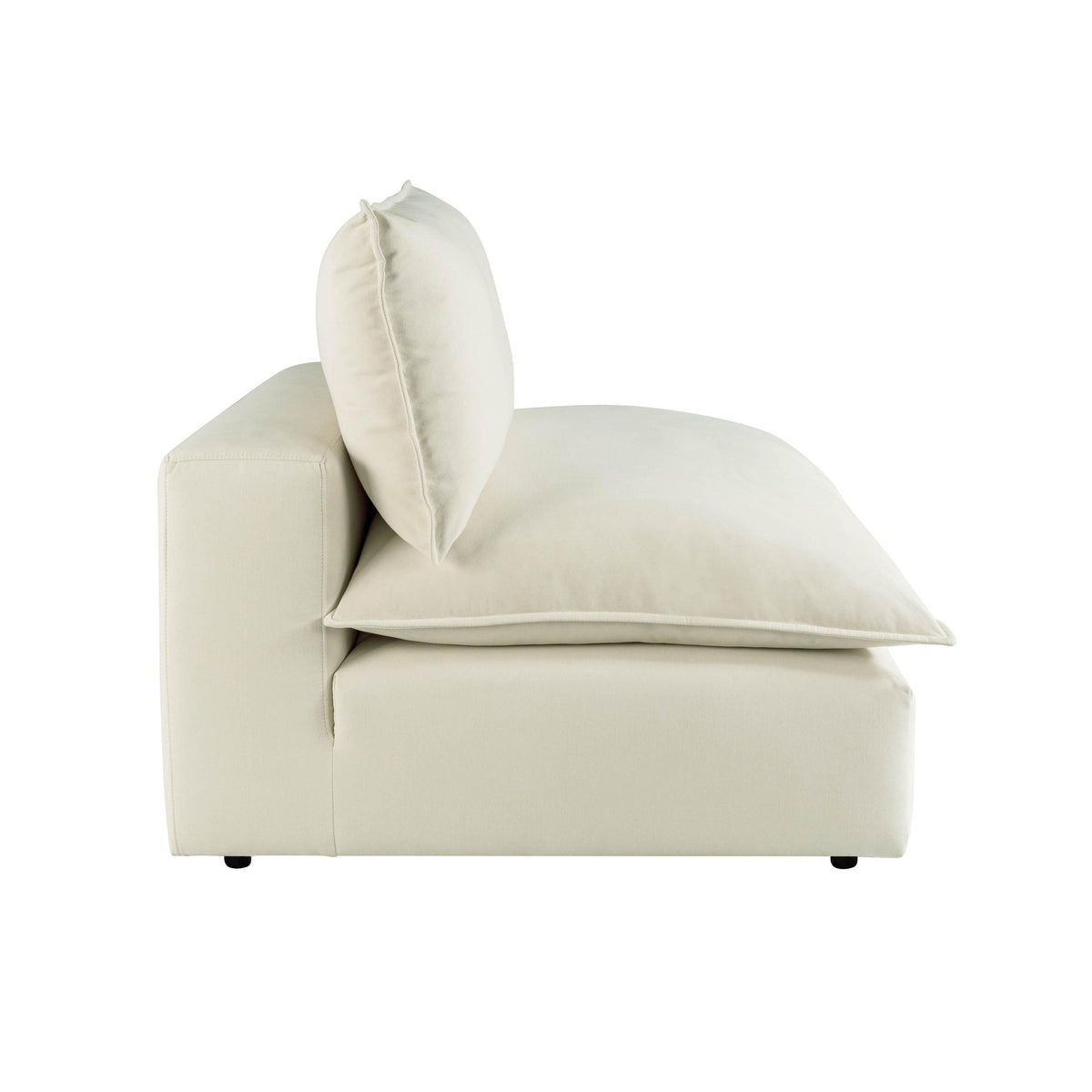 Cali Natural Performance Fabric Modular Armless Chair