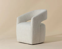 Lloret Pearl Performance Fabric Wheeled Dining Armchair