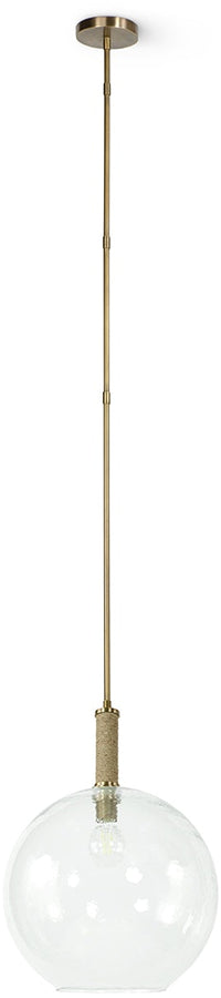 Bronson Large Glass & Brass Globe Pendant