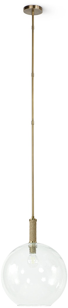 Bronson Large Glass & Brass Globe Pendant