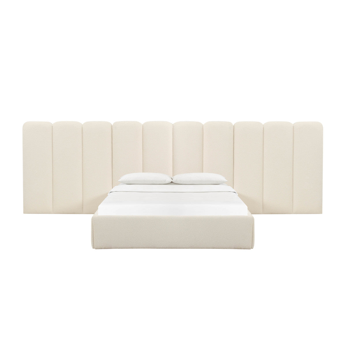 Essence Cream Boucle Extra Side Panels (Set of 2) - For Essence Bed