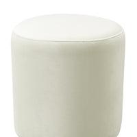 Naama Cream Performance Velvet with Gold Base Ottoman