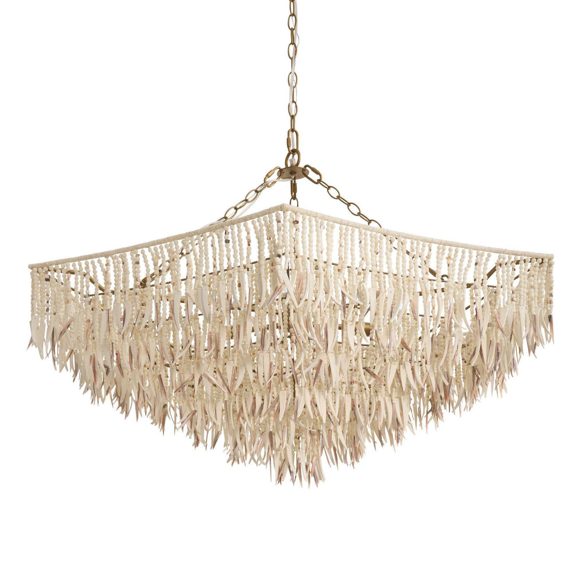 Josephine 44" Mother of Pearl Natural Large Chandelier