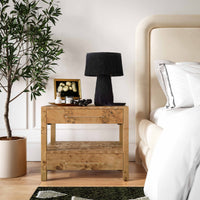 Ada Honey Burl Nightstand