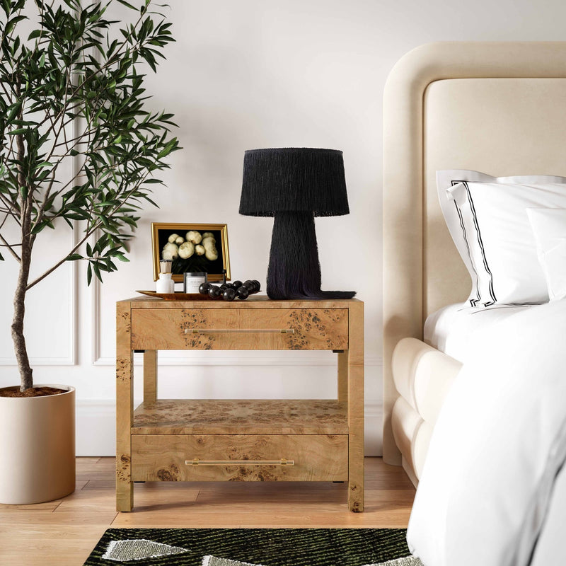 Ada Honey Burl Nightstand
