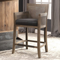 Ennis Dark Grey & Antique Bronze Counter Chair