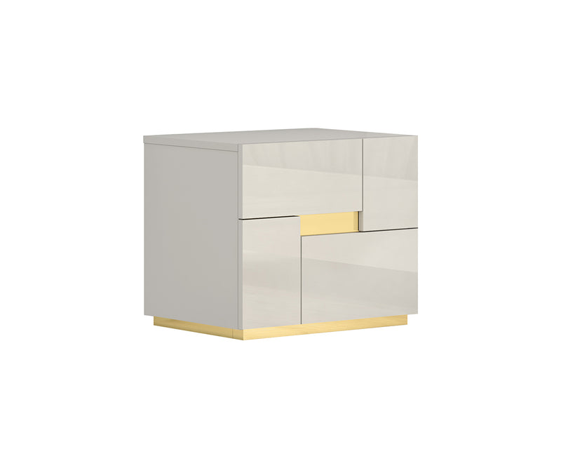 Julia Grey & Gold Nightstand