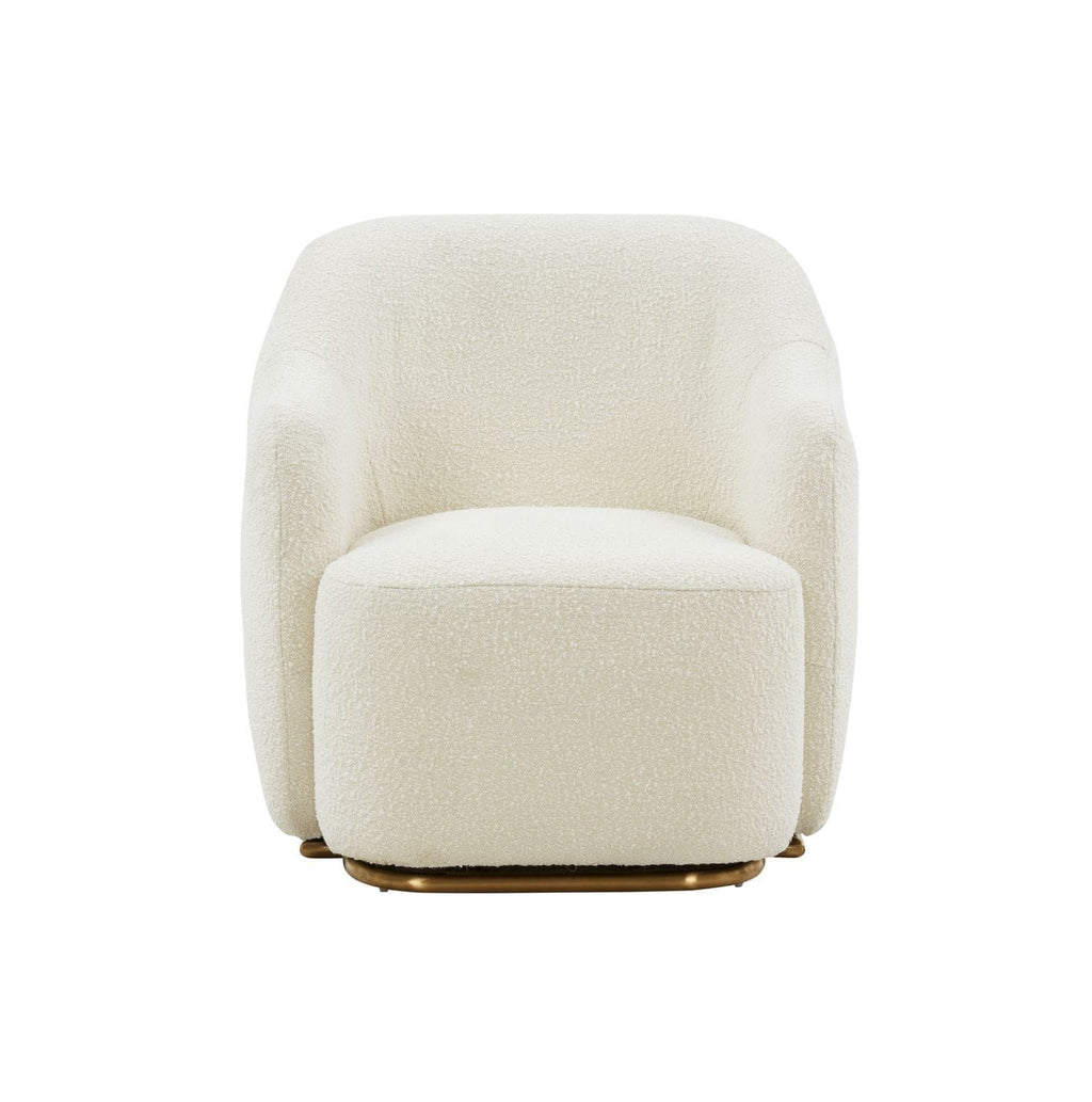 Tylar Modern Off White Sherpa Accent Chair
