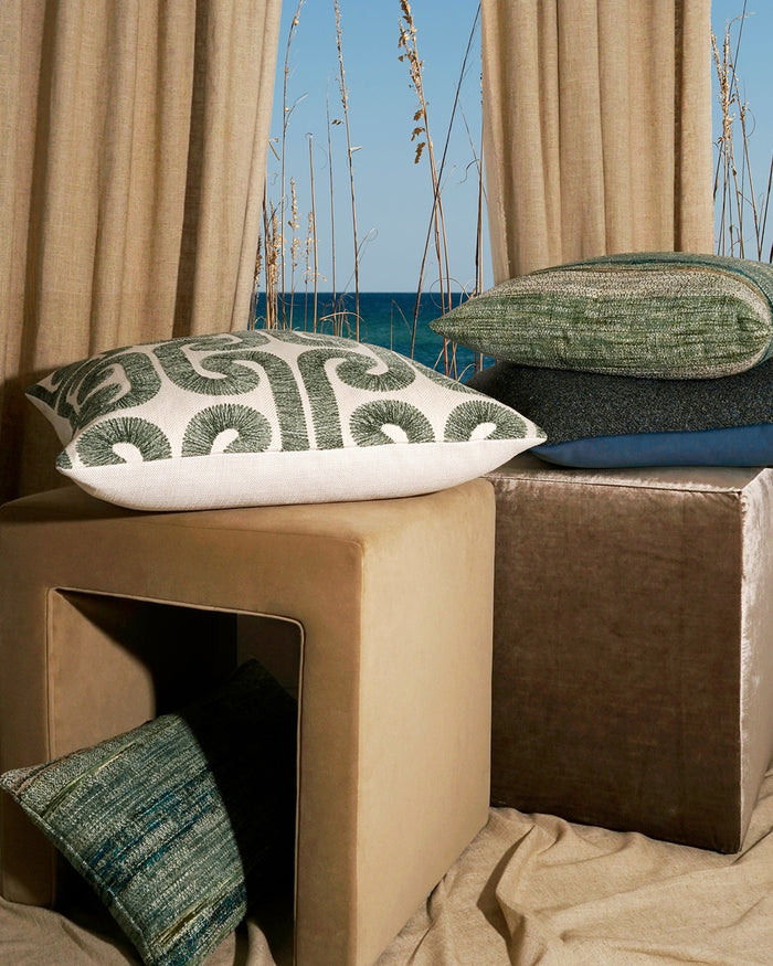 Estelle Superior Quality Luxurious Green Pillow