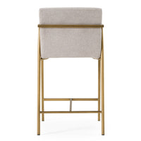 Cima Light Grey & Gold Counter Stool