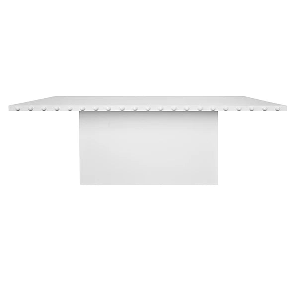 Reef 85" Matte White Lacquer Rectangular Dining Table