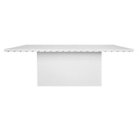 Reef 85" Matte White Lacquer Rectangular Dining Table