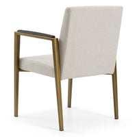 Collette Modern Off-White & Gold Dining Chair