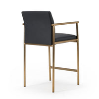 Aurora Modern Black & Gold Counter Stool