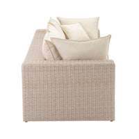 Cali 119.7" Natural Wicker Outdoor Modular Sofa