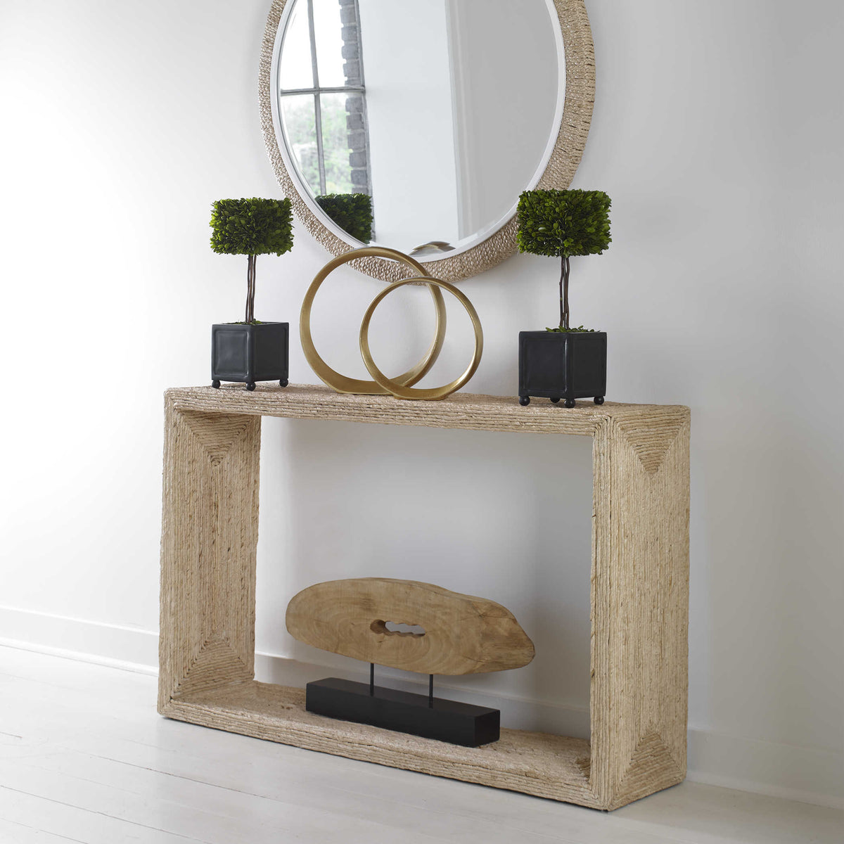 Tora Natural Woven Console Table