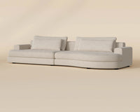 Baela 145" Cream Curved Sofa