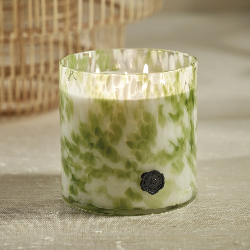 Opal Glass Five-Wick Candle Jar Green/Sicilian Lemon Bergamot (Set of 2)