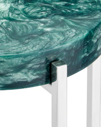 Sienna Teal & Brass Martini Table