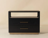 Danette Black & Gold Nightstand