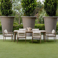 Clara White & Grey Outdoor Dining Chair