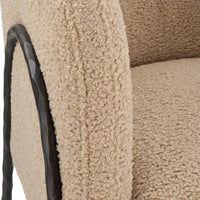 Netta Latte Shearling Accent Chair