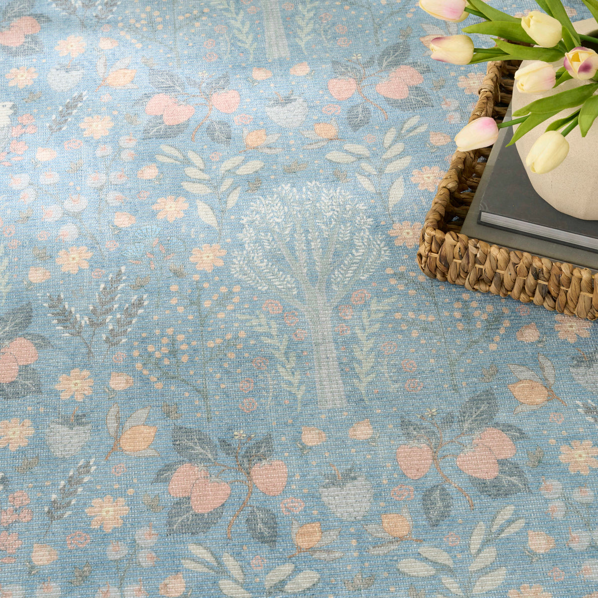 Elara Light Blue Multicolor Area Rug