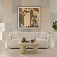 Travie 78" White Sand Performance Corduroy Velvet Modular Loveseat