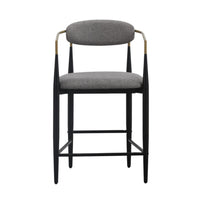 Nicole Medium Grey/Gold & Black Counter Chair