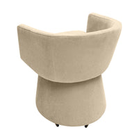 Nest Taupe Upcycled Chenille Rolling Desk Chair