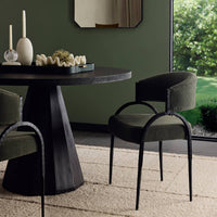Zelise Performance Pine Green Chenille Dining Chair (Set of 2)