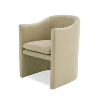 Akiko Modern Beige Fabric Dining Chair