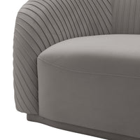 Gigi 90.6" Grey Pleated Performance Velvet Sofa