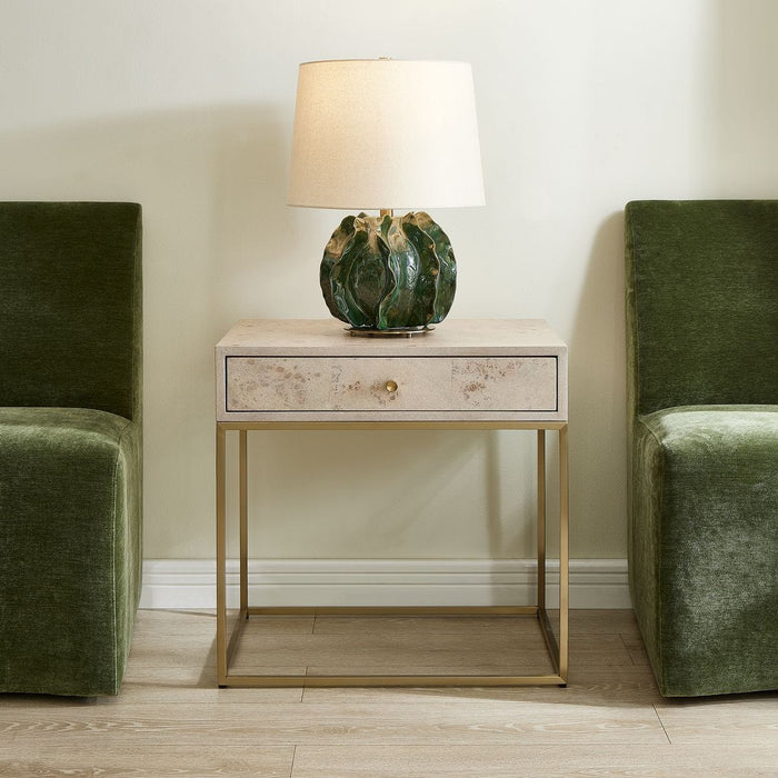Juliette Maple Burl Nightstand/End Table