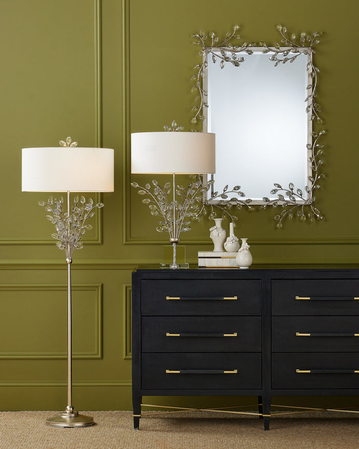 Forget-Me-Not Silver Table Lamp