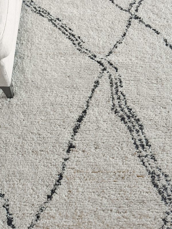 Montana Handmade Wool Ivory/Black Area Rug - Elegance Collection