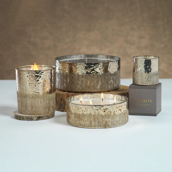 Siberian Fir Gold Scented Antique Candle Jar - Six Wick (Set of 4)