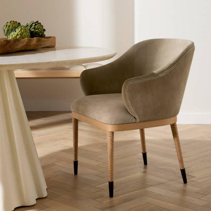 Hershel Taupe Suede Dining Chair (Set of 2)