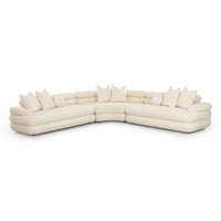 Gracie 109" Cream Performance Boucle Modular Curved Sectional