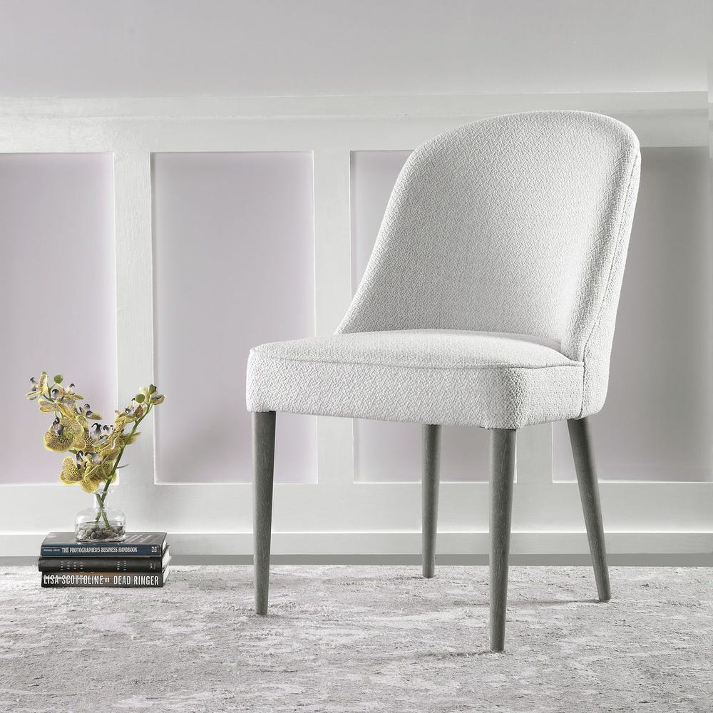 Alexa Off White Fabric Chair (Set of 2)