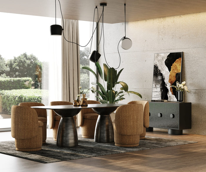 Catalina Modern Mustard Swivel Dining Chair