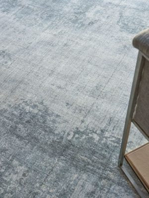 Penelope Blue Wool/Bamboo Silk Area Rug - Elegance Collection