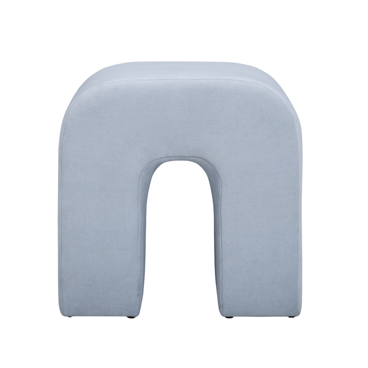 Daliah Light Blue Performance Velvet Ottoman