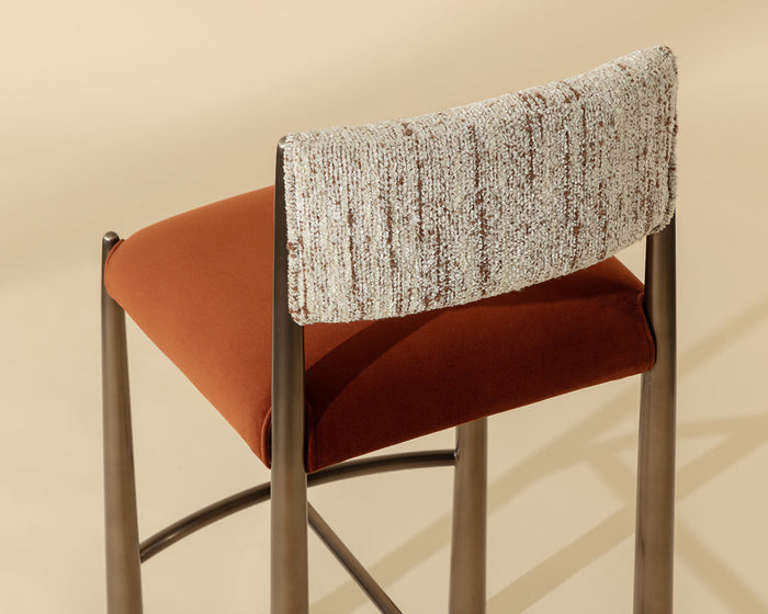 Bayard Two-Tone & Dark Bronze Bar Stool