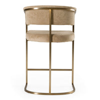 Villa Modern Brown & Gold Counter Stool